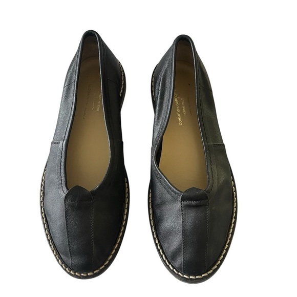 COMME DES GARCONS Homme Plus Leather Stitched Flats - Picture 4 of 13